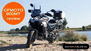 CFMOTO 800MT Touring op het strand aan de Lekdijk